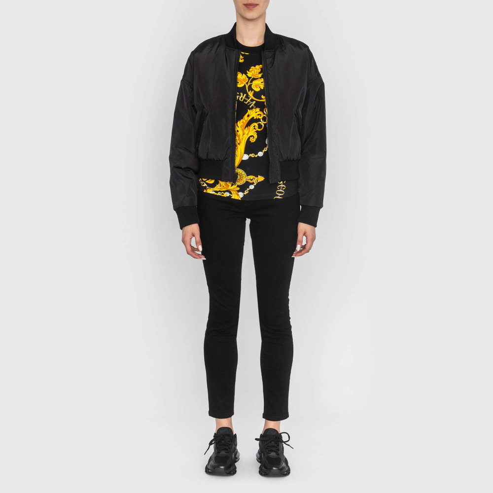 VERSACE JEANS COUTURE マリリン&BettyBoopブルゾン Куртка-бомбер двусторонняя Versace Jeans Couture черный, желтый